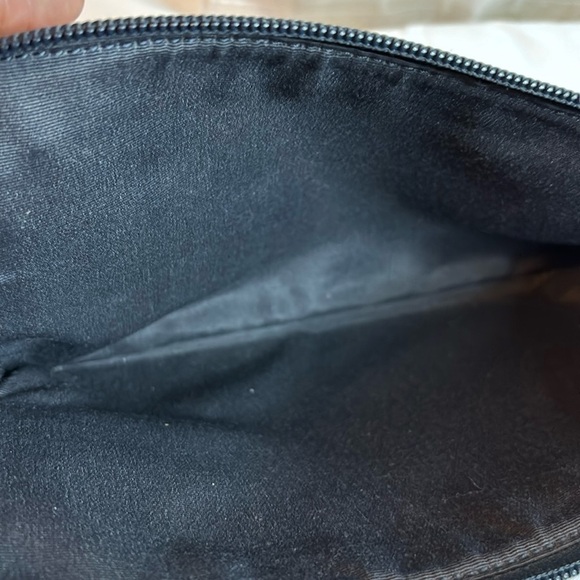 Coach Story Patch Corner Zip Wristlet Pouch Clutch Navy - Picture 4 of 6